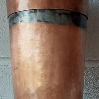 ANTICO MASSICCIO CONTENITORE IN RAME PER GELATO