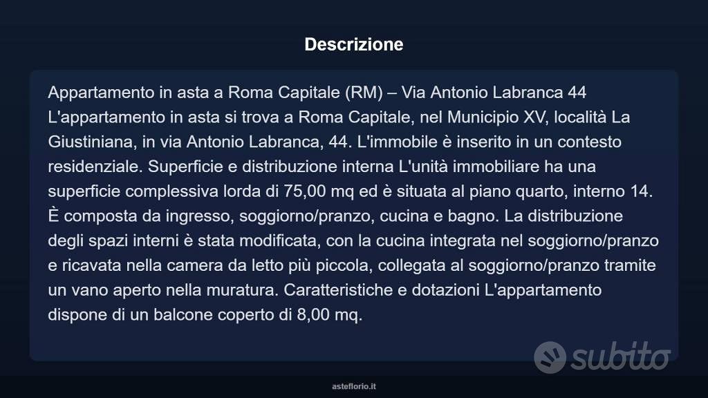 Appartamento – Roma, La Giustiniana, Municipio Roma XV - Vista 4