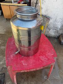 Bidone inox per olio vino