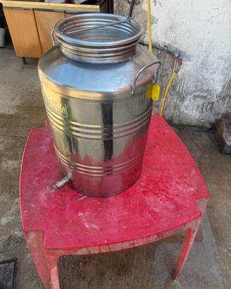 Bidone inox per olio vino