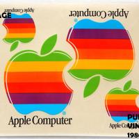 APPLE Computer ® VINTAGE foglio ADESIVI 1986 NUOVI