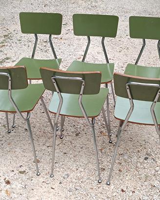 sedie in formica verde vintage 
