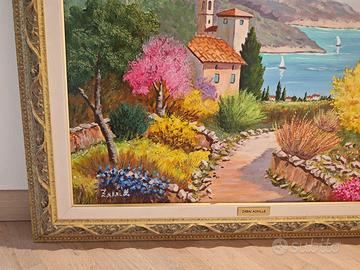 QUADRO ZABAI ACHILLE OLIO SU TELA OPERA ARTE