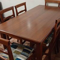 Tavolo legno allungabile + 6 sedie
