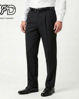 Pantalone Sartoriale Nero Uomo