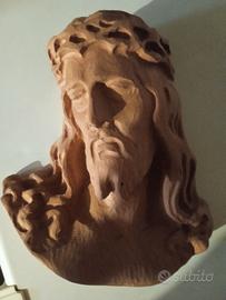 Scultura basso rilievo in legno 