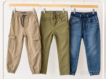 Lotto 3 pantaloni bambino 5-6 anni