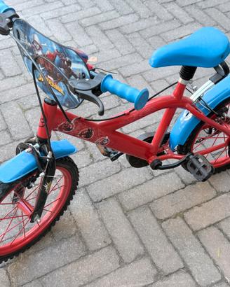 Bici spiderman bambino quasi nuova