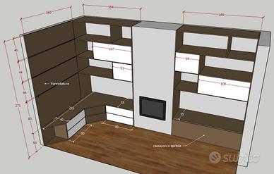 Mobile a parete su misura – Design moderno