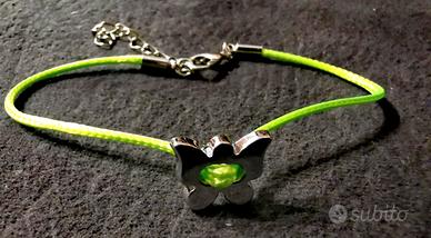 BRACCIALE con FARFALLA - Colore VERDE LIME