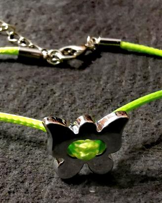 BRACCIALE con FARFALLA - Colore VERDE LIME