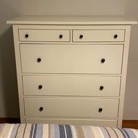 HEMNES Cassettiera con 6 cassetti, mordente bianco