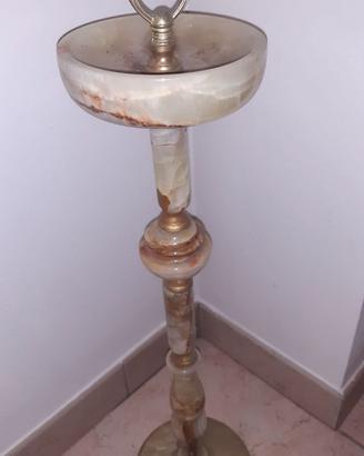 ELEGANTE POSACENERE IN ONICE / ALABASTRO A COLONNA