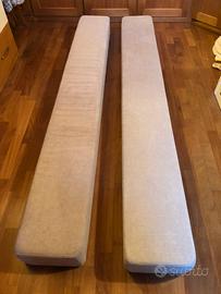 Cuscini panca camper roulotte e finestra