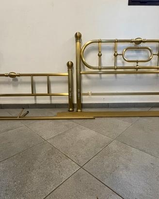 Struttura letto matrimoniale in ottone -  Liberty