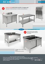 Tavoli lavelli professionali piccoli difetti