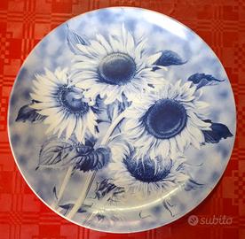 Piatti da collezione in porcellana, girasoli.
