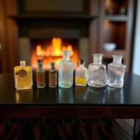 Collezione antiche bottigliette wunderkammer 7 pz