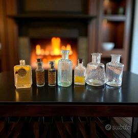 Collezione antiche bottigliette wunderkammer 7 pz