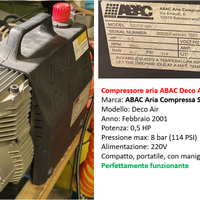 Compressore aria ABAC Deco Air 0.5 HP – 8 bar