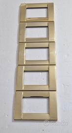 5 Placche oro lucido Vimar Idea metallo originali