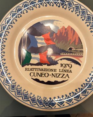 Piatti commemorativi linea ferroviaria Cuneo-Nizza