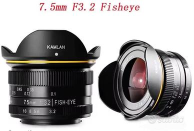 fish eye 7,5/3,2 - M4/3 per Panasonic Olympus