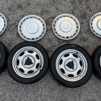 CERCHI IN FERRO+GOMME+BORCHIE ORIGINALI SMART