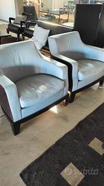 Poltrona Aziza – Promemoria | Pelle e legno