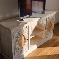 Porta TV indiano bianco