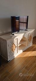 Porta TV indiano bianco