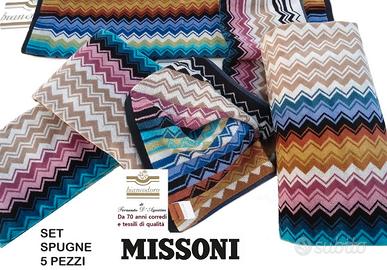 Set spugne MISSONI completo bagno 5 pezzi