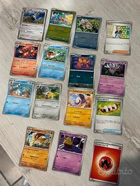 Lotto 15 Carte Pokémon Reverse Holo-Comuni