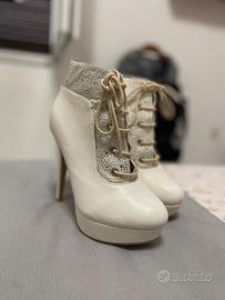 Scarpe con tacco bianche