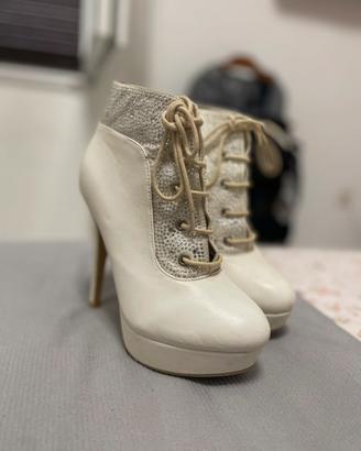 Scarpe con tacco bianche