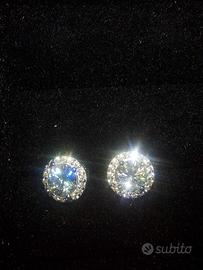 orecchini d'argento con  moissanite