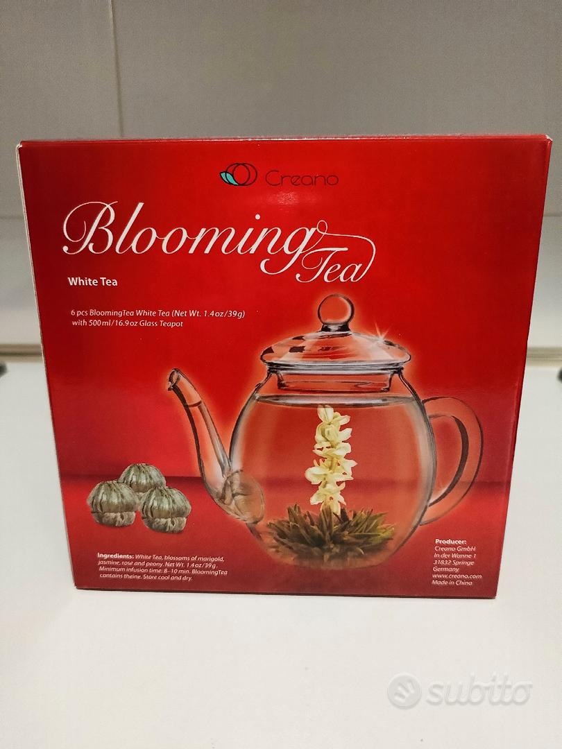 Set Teiera + 6 Fiori Di Tè Bianco, Abloom Teaset Creano