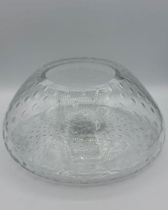 Vaso in vetro di murano trasparente