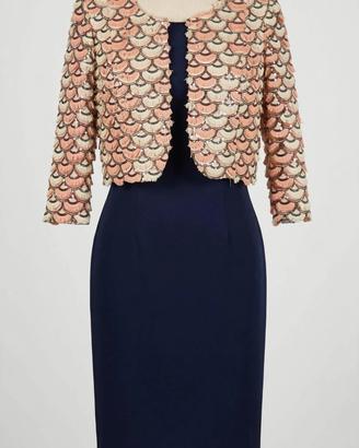 Completo cerimonia donna blu con giacchino donna