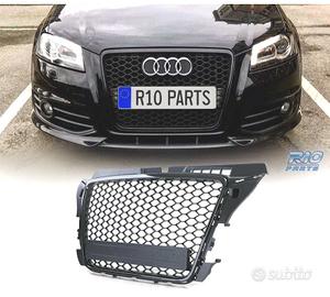GRIGLIA AUDI A3 8P 08-12 LOOK RS3 NERO LUCIDO