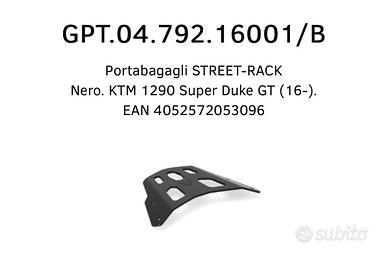 Portabagagli Street Rack per Ktm 1290 superduke gt