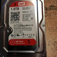 HARD DISK 3,5" RICONDIZIONATI SATA WD RED 1 TB