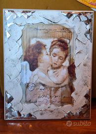 quadro decoupage più orologio da parete