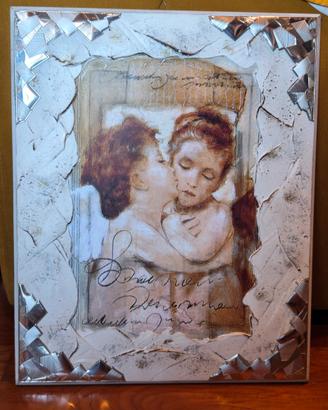 quadro decoupage più orologio da parete