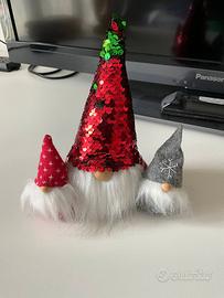 Gnomi Decorativi di Natale - Set da 3 per la casa