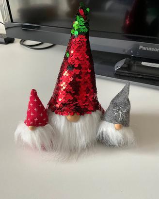 Gnomi Decorativi di Natale - Set da 3 per la casa