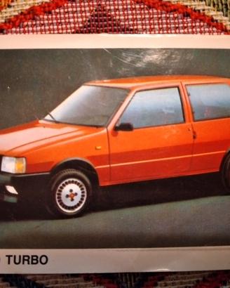 Rarissima figurina Fiat Uno  Turbo, edizioni Blu P