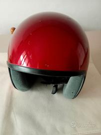 CASCO DA MOTO ROSSO VINTAGE