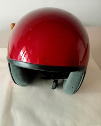 CASCO DA MOTO ROSSO VINTAGE