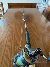 Canna Traina al Carbonio 50 lb e Mulinello Shimano